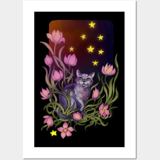 A Fallen Star Cat Posters and Art